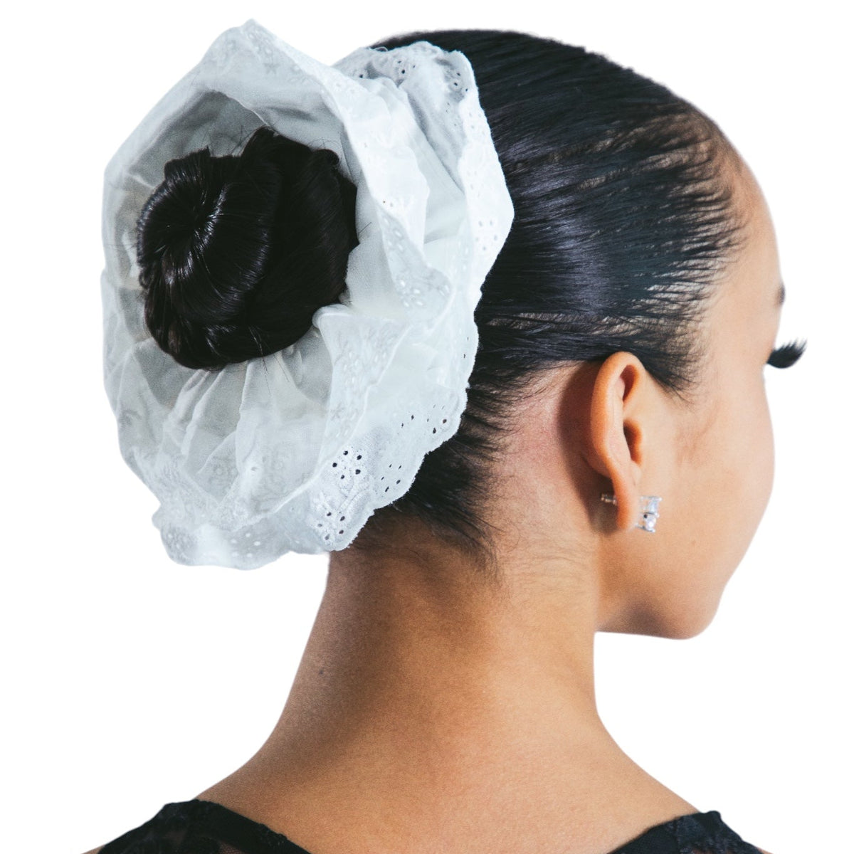 Double Ruffle Eyelet Lace Scrunchie
