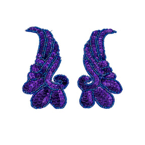Velcro Sequin Wing Appliques pair