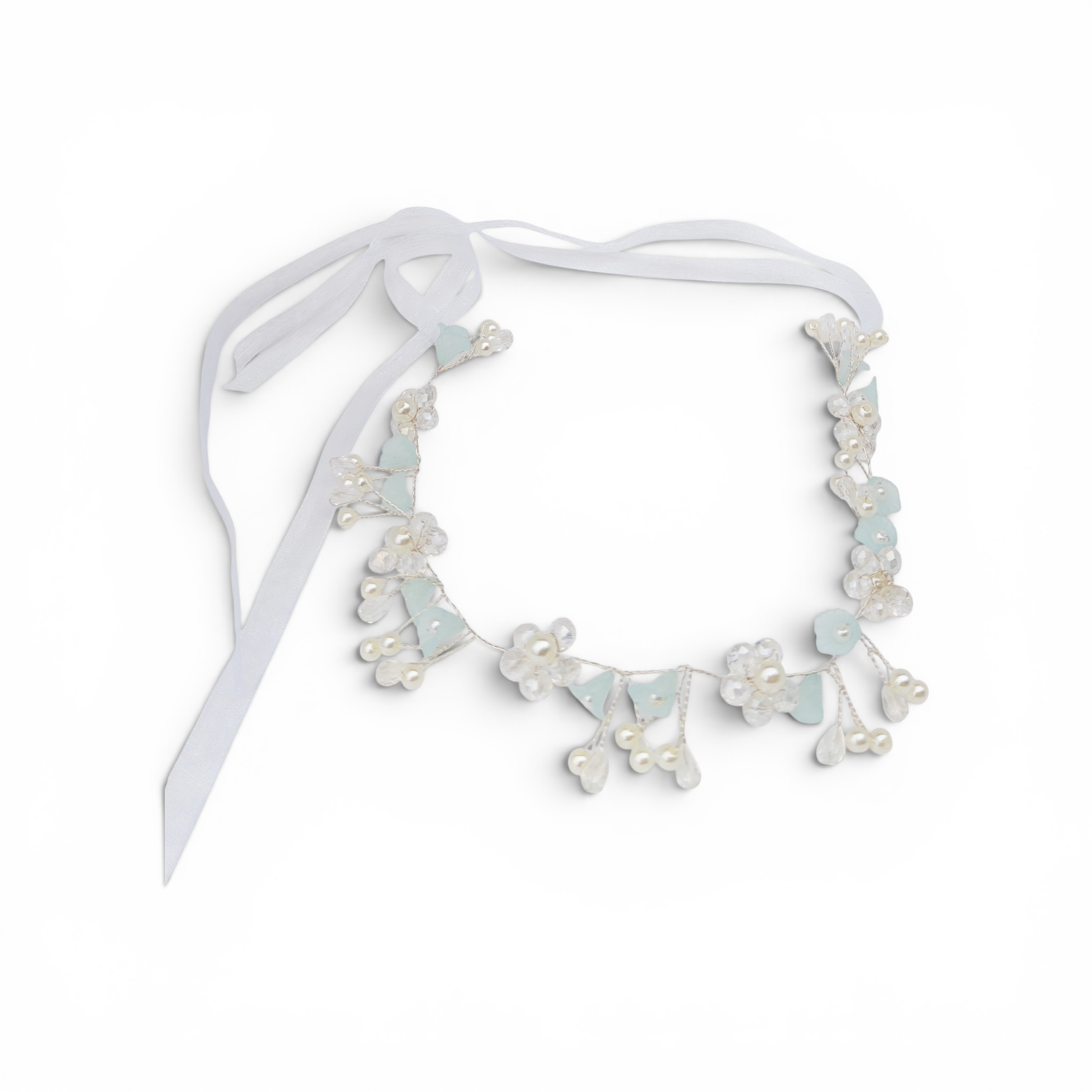 Crystal & Pearl Buttercup Hair Garland