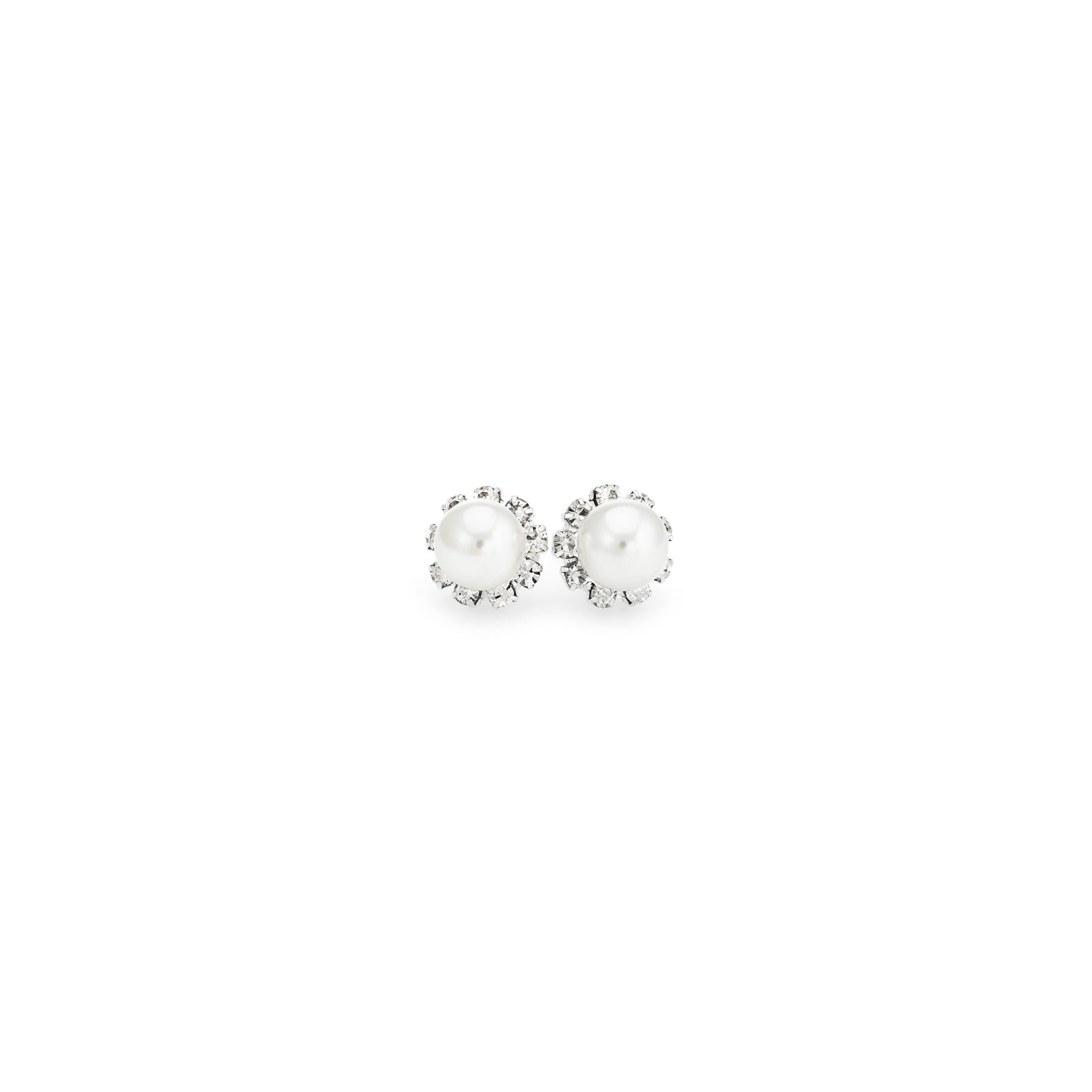14mm Pearl Rosette Post Earrings