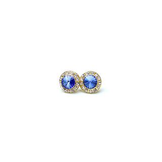 18mm Celestial Button Color Earrings - Gold Plate