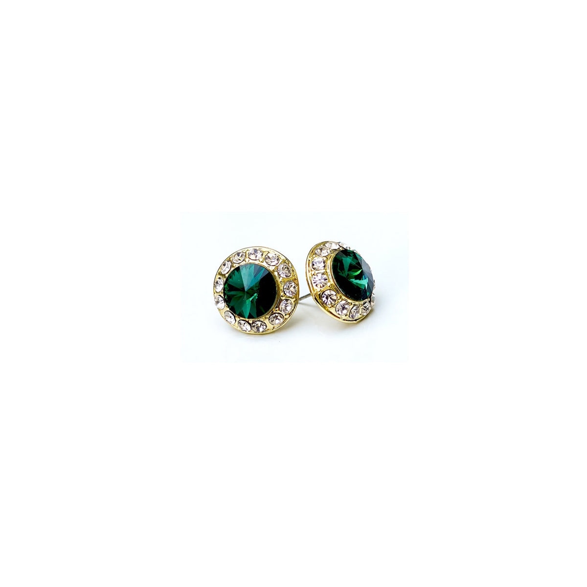 18mm Celestial Button Color Earrings - Gold Plate