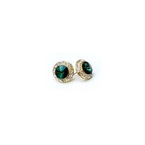 18mm Celestial Button Color Earrings - Gold Plate
