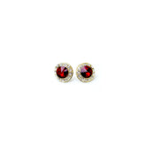 18mm Celestial Button Color Earrings - Gold Plate