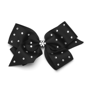 8" Rhinestone Studded Grosgrain Hair Bows