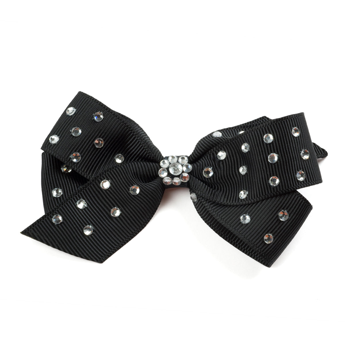 8" Rhinestone Studded Grosgrain Hair Bows