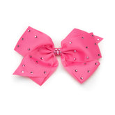 8" Rhinestone Studded Grosgrain Hair Bows