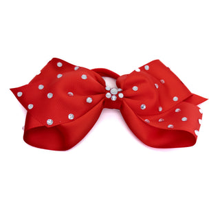 8" Rhinestone Studded Grosgrain Hair Bows
