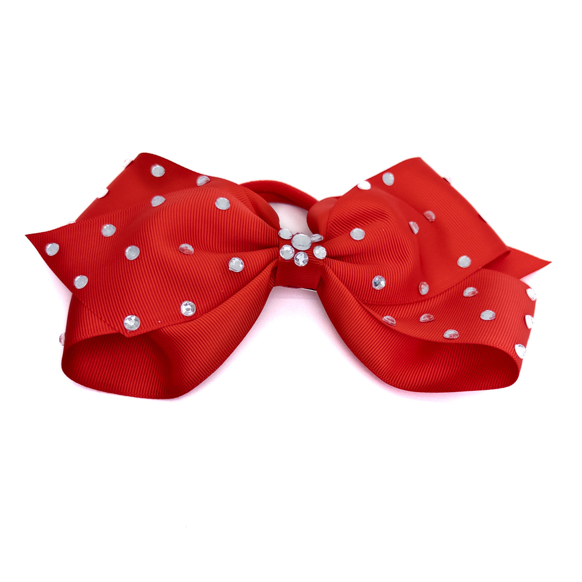 8" Rhinestone Studded Grosgrain Hair Bows