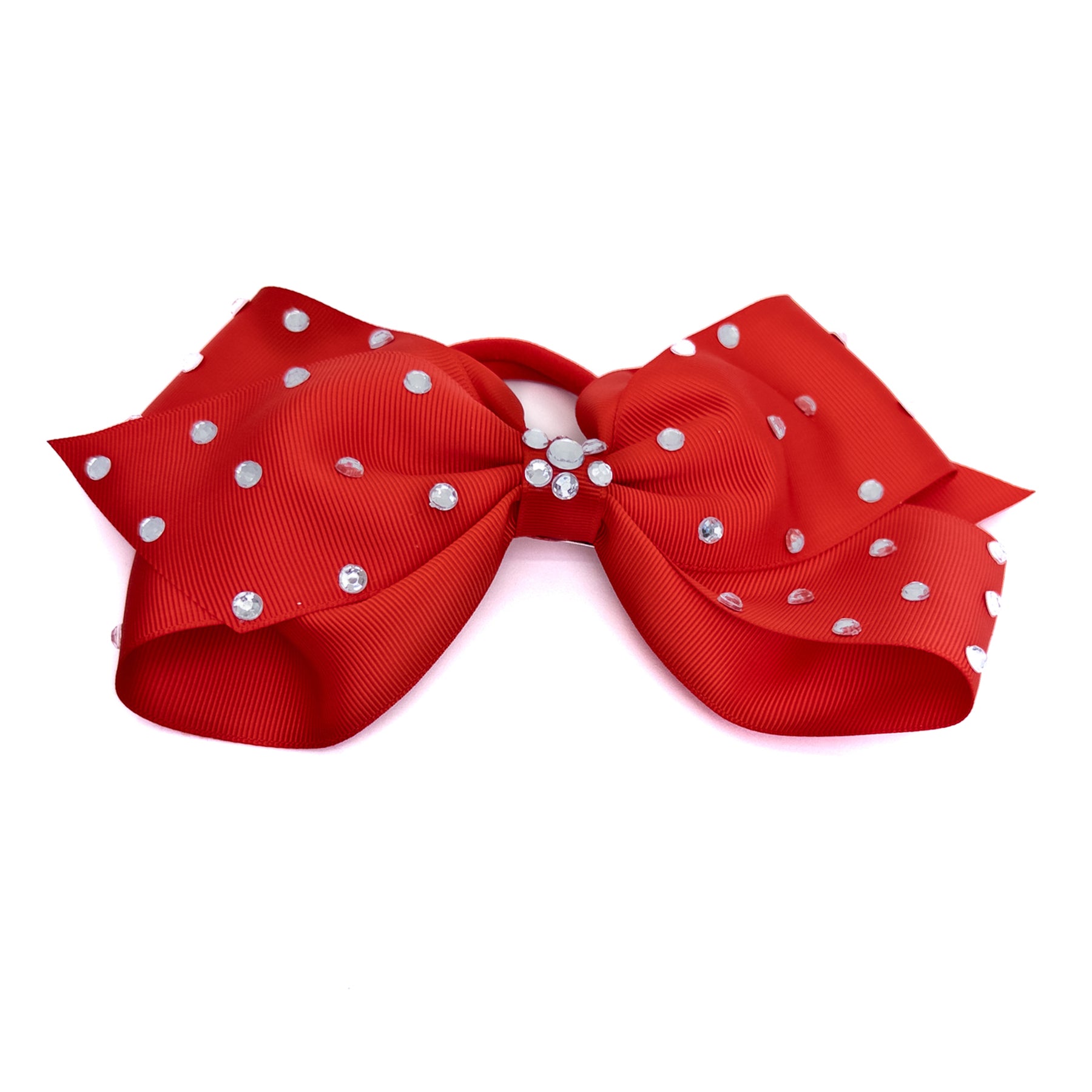 8" Rhinestone Studded Grosgrain Hair Bows