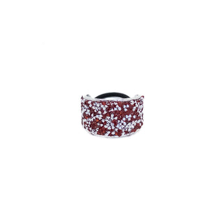 Rhinestone Encrusted Silver Metal Ponytail Cuff