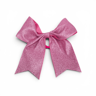 Long Tail Satin Glitter 8" Hair Bows