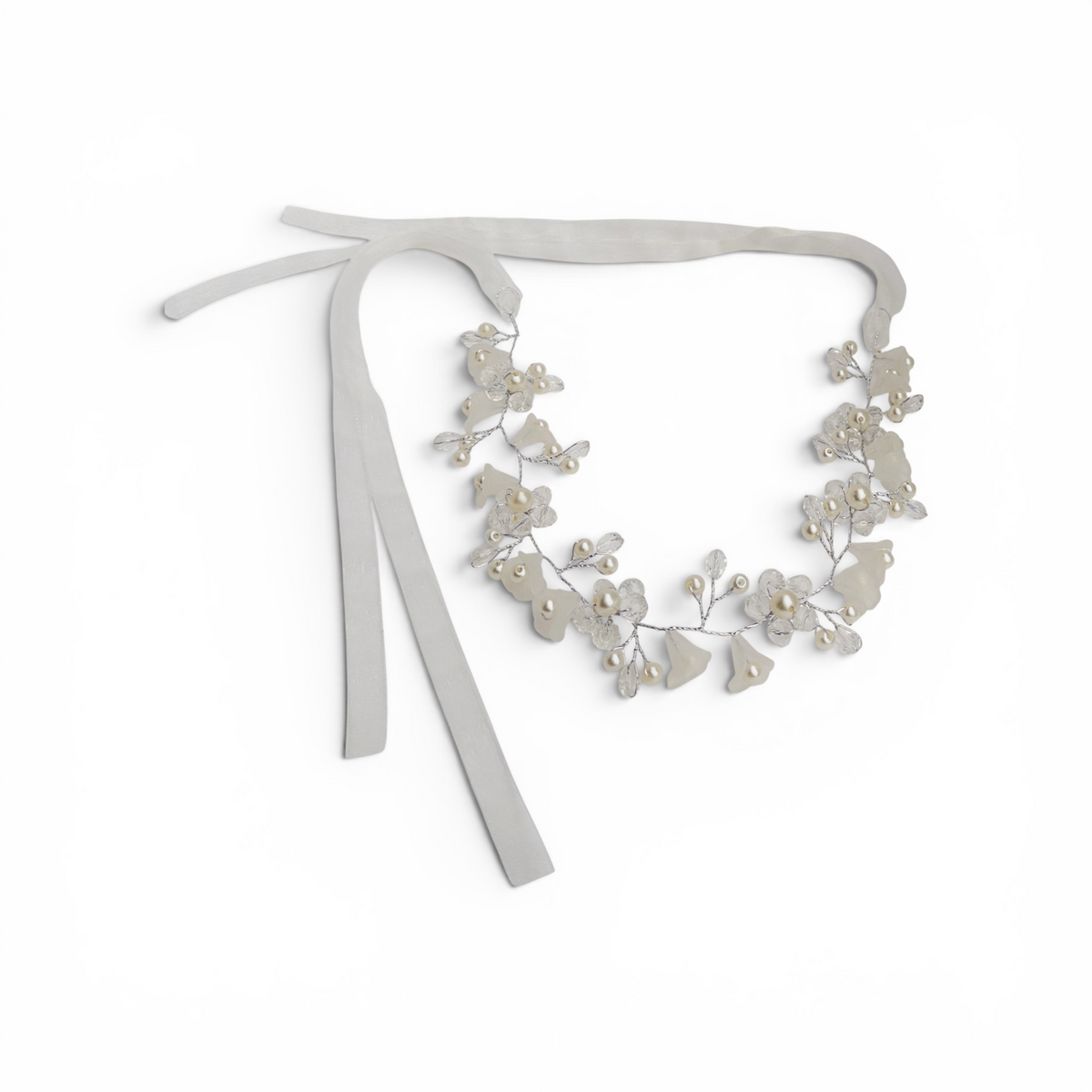 Crystal & Pearl Buttercup Hair Garland