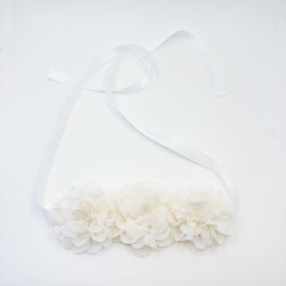 Floral Chiffon Satin Ribbon Tie