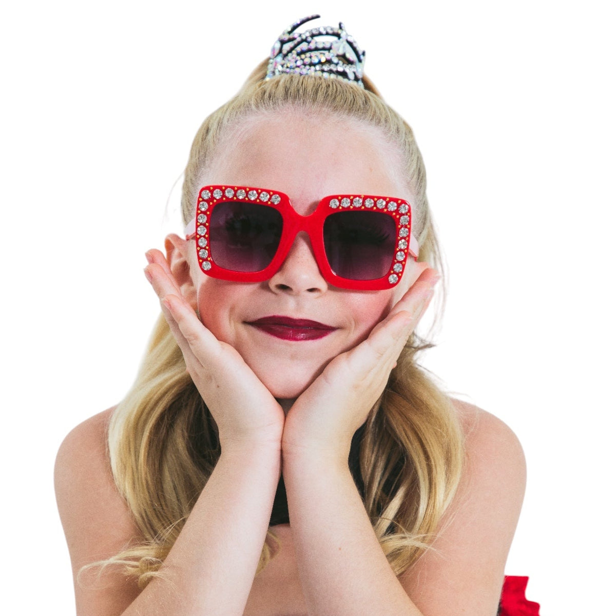 Vintage Glam Rhinestone Kids Sunglasses