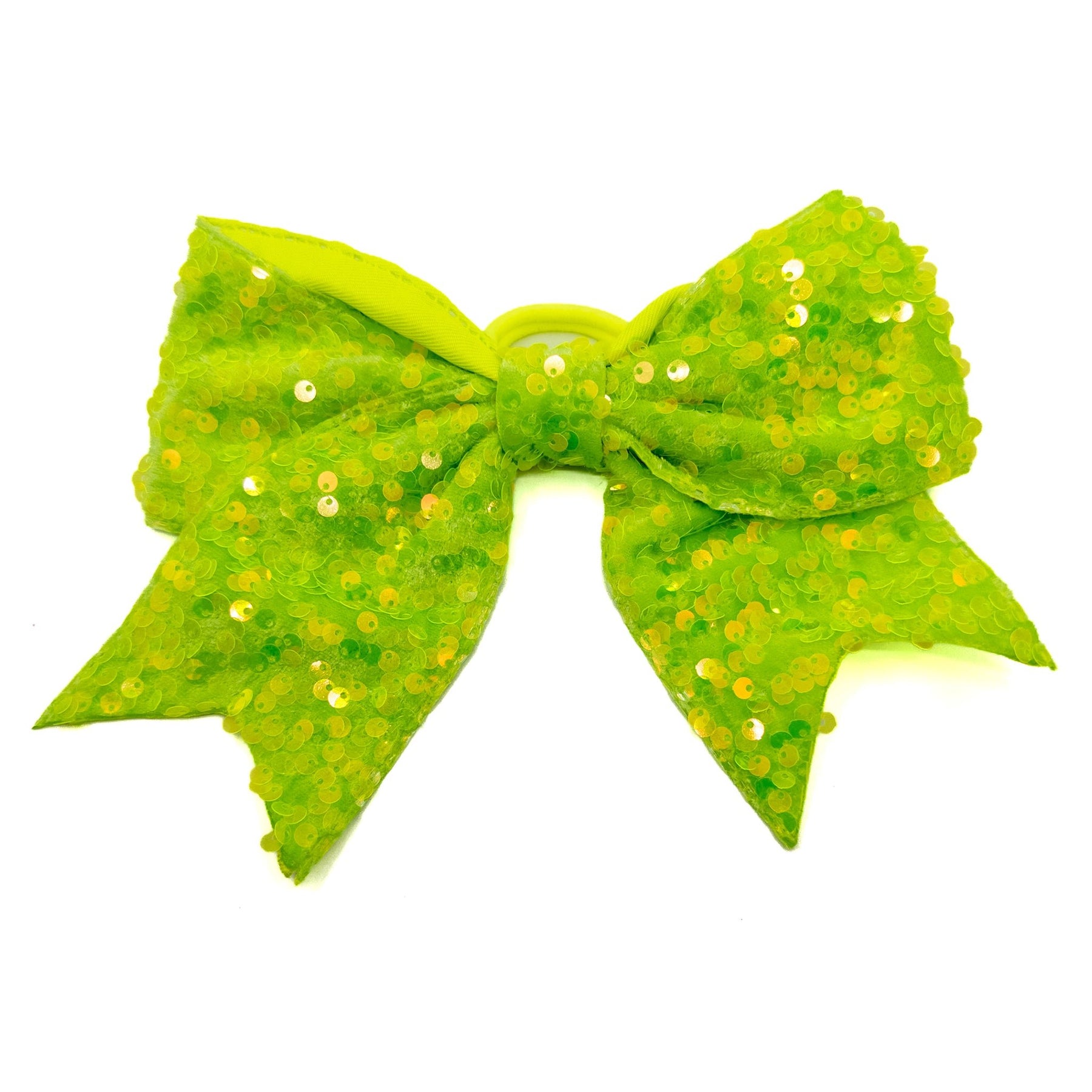 8" Neon Sparkle Sequin Hair Bows