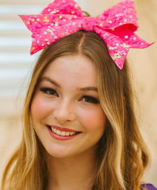 8" Sparkle Sequin Hair Bows