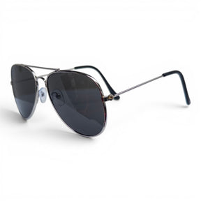 Go Girl USA Shop black metal frame aviator sunglasses with dark polarized lenses and teardrop shape.