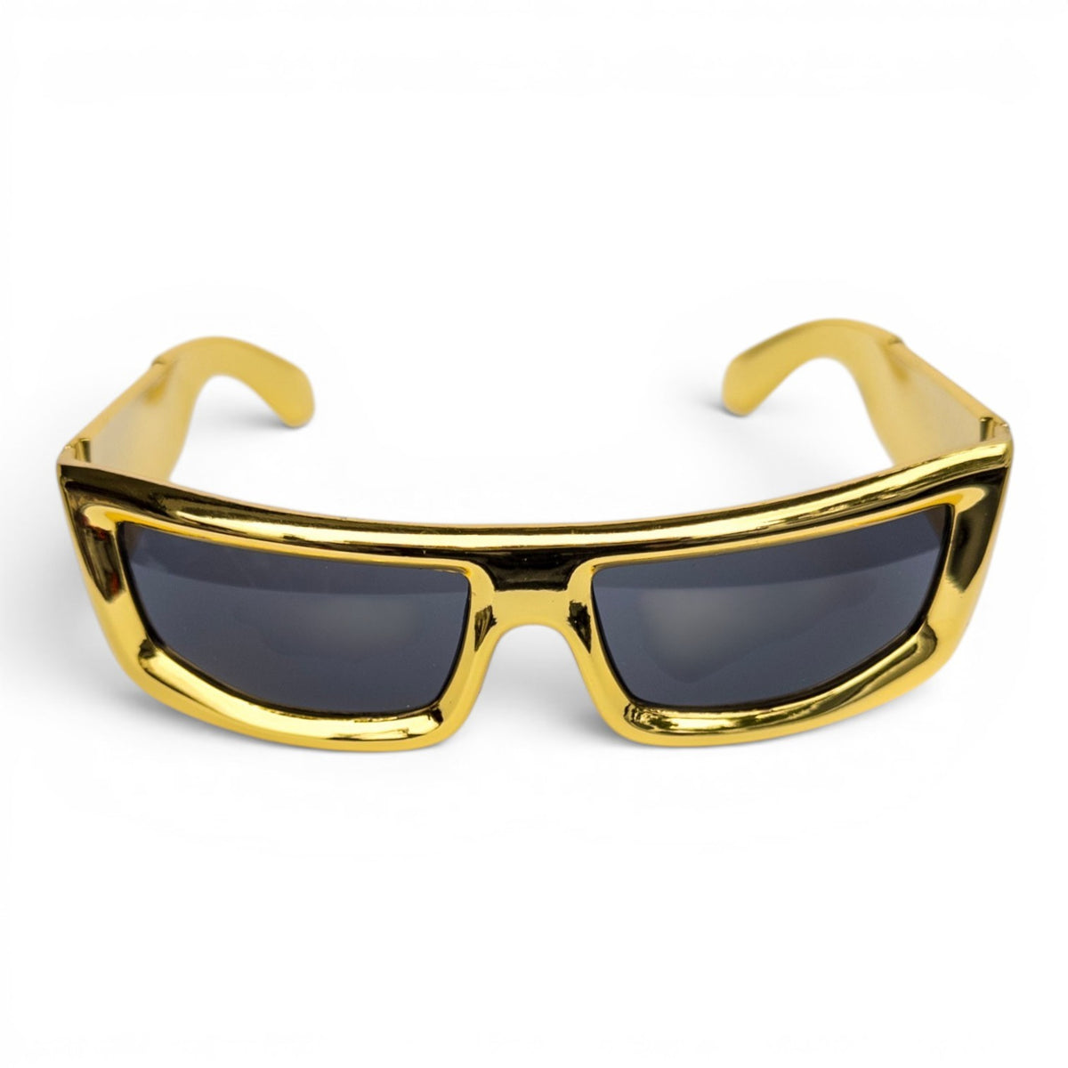 Go Girl USA Shop gold frame sunglasses with dark lenses and a rectangular shape.