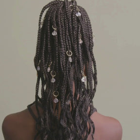Crystal Hair Braid Rings 4pc
